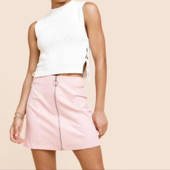AL YA by Francesca's Rhea Medium light pink mini skirt - Picture 8 of 9